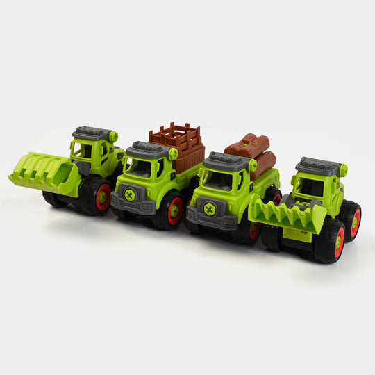 Assembly Vehicles Toys 4PCs Play Set For Kids