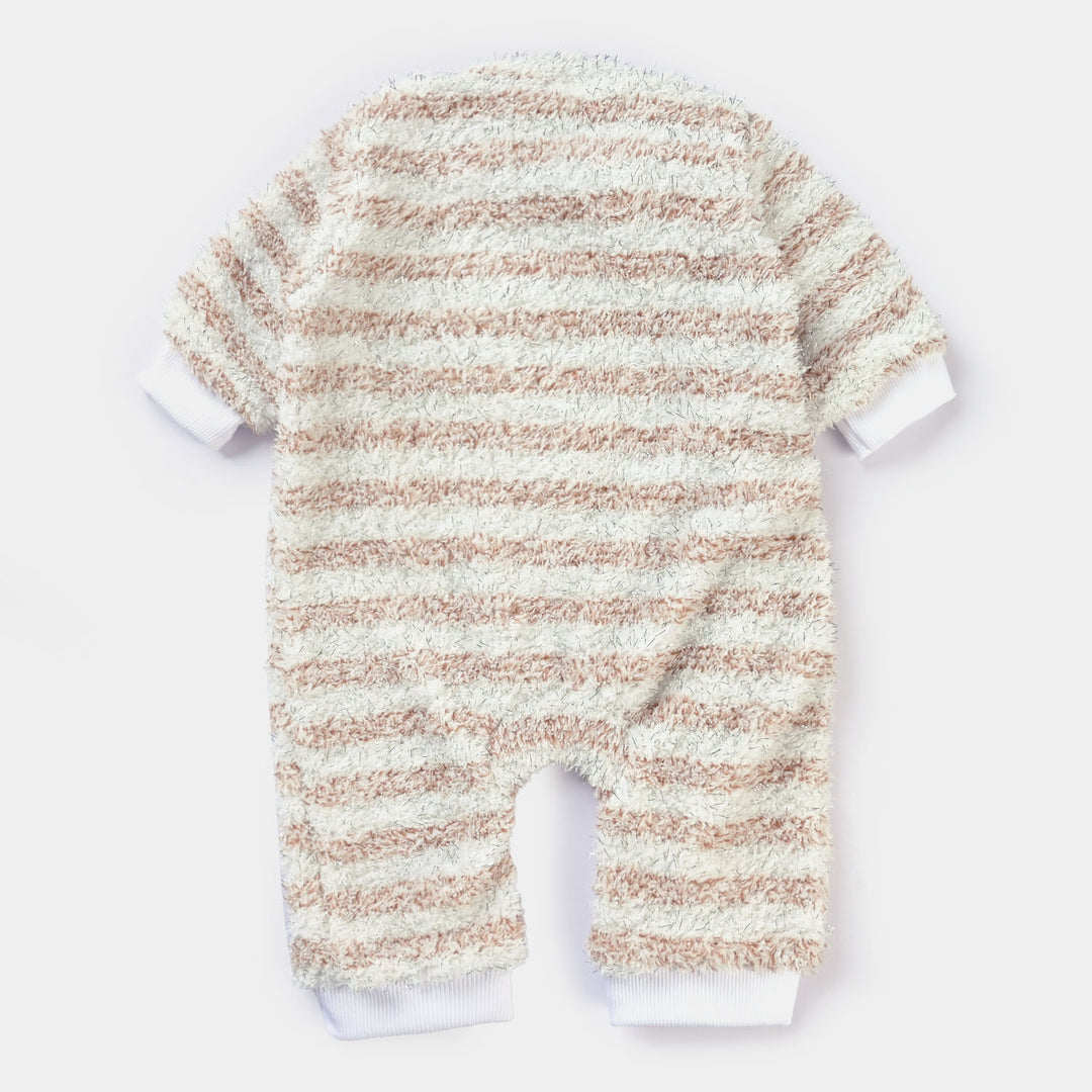 Infant Girls Sherpa Romper Sprinkles-Off White