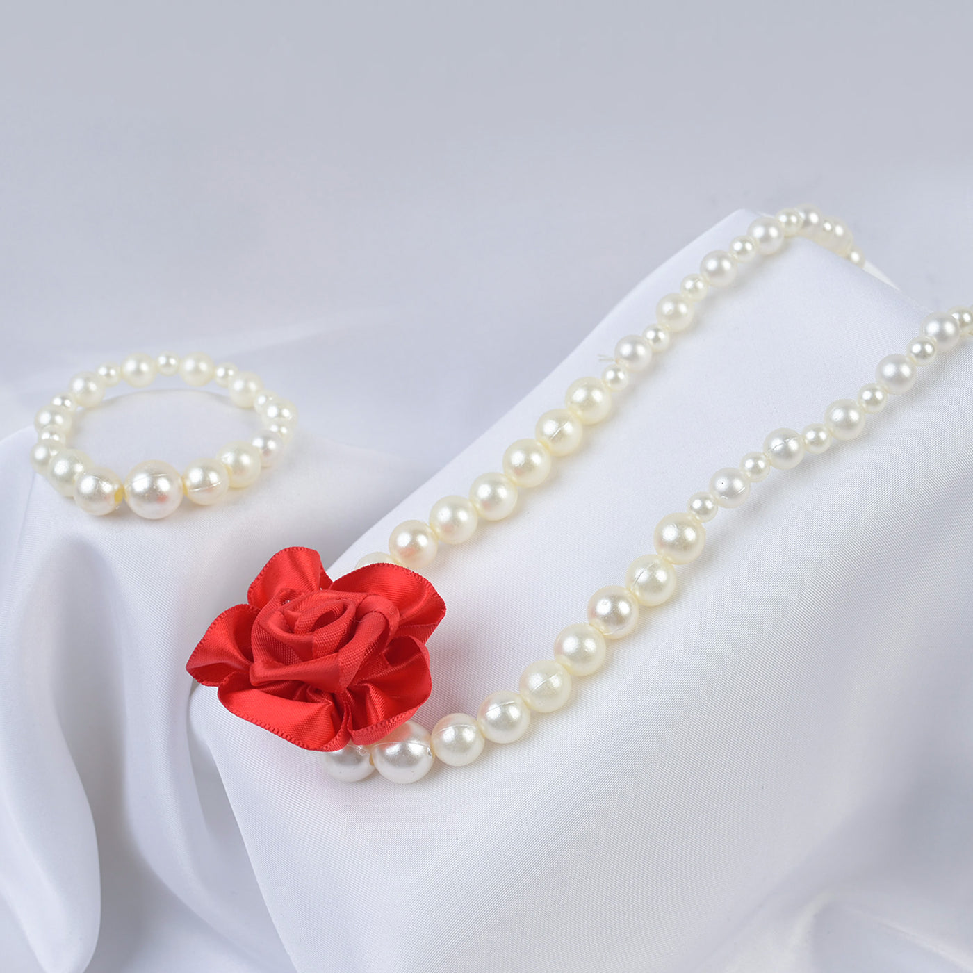 Elegant Flower Necklace/Mala & Bracelet For Girls