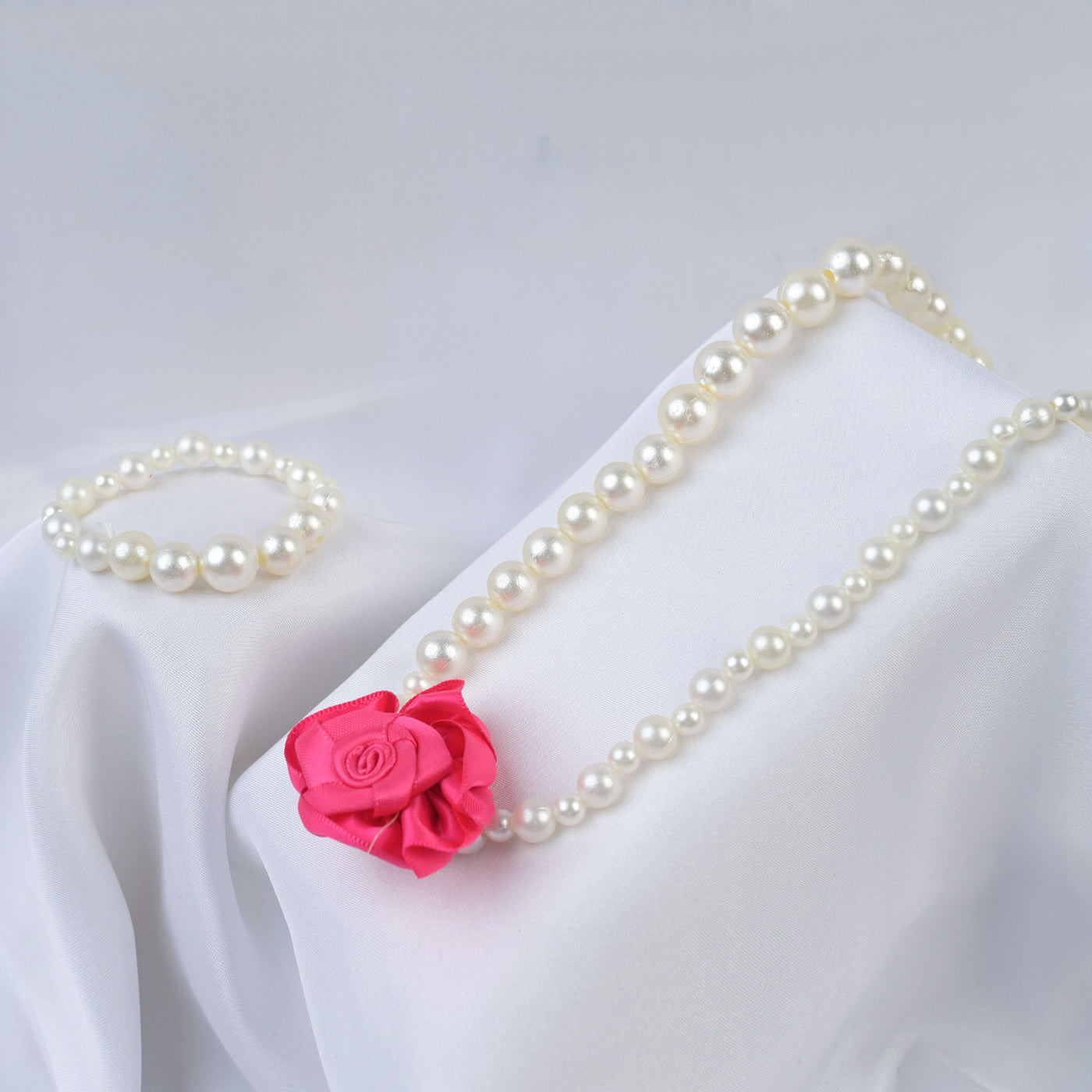 Elegant Flower Necklace/Mala & Bracelet For Girls