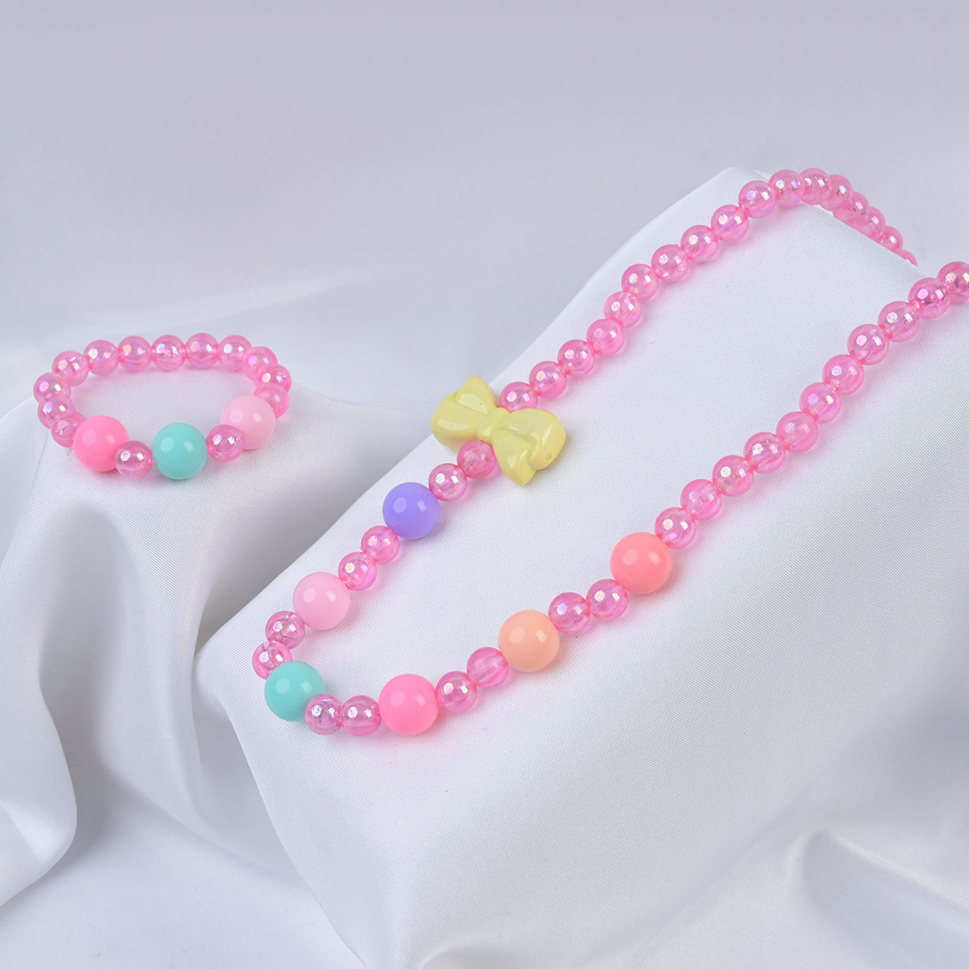 Elegant Beaded Necklace/Mala & Bracelet For Girls