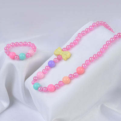 Elegant Beaded Necklace/Mala & Bracelet For Girls