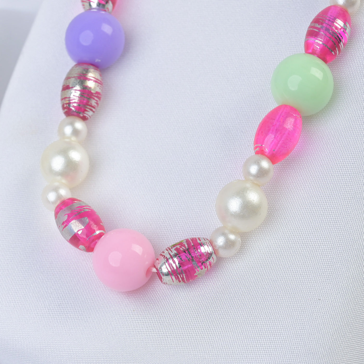 Elegant Beaded Necklace/Mala & Bracelet For Girls