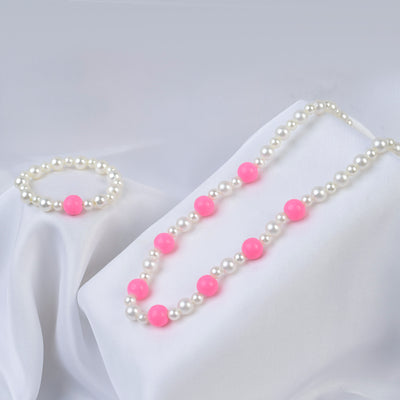 Elegant Beaded Necklace/Mala & Bracelet For Girls