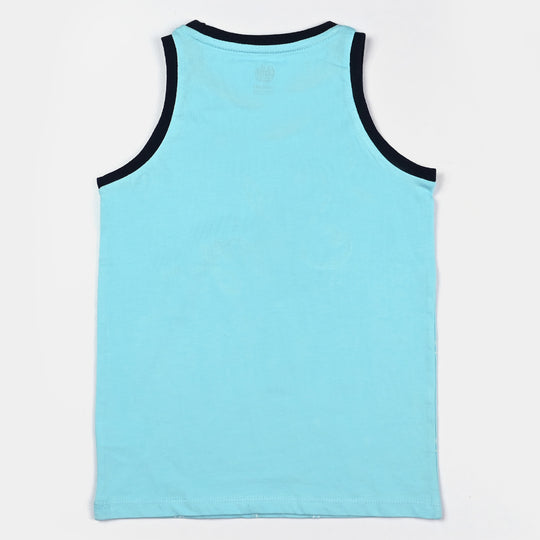 Boys Slub Jersey Sando Sail -T. Turquois