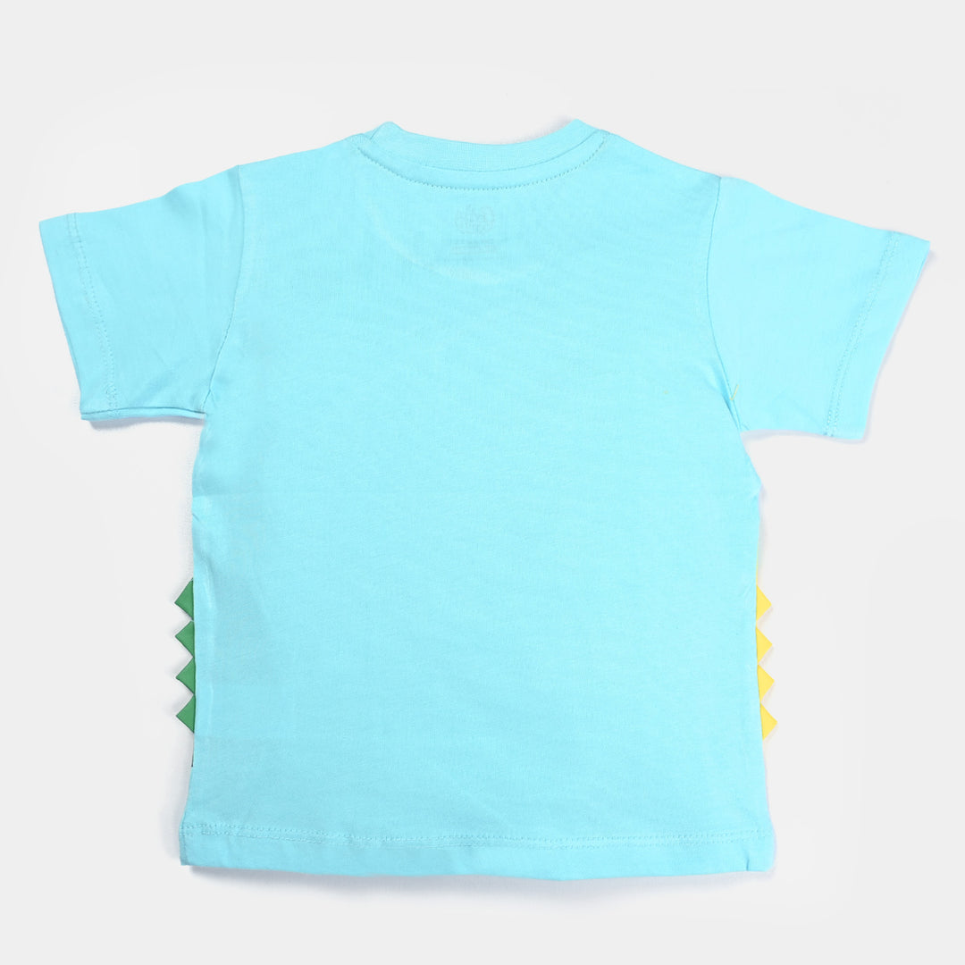 Infant Boys Cotton Jersey T-Shirt Crocodile | T. Turquoise