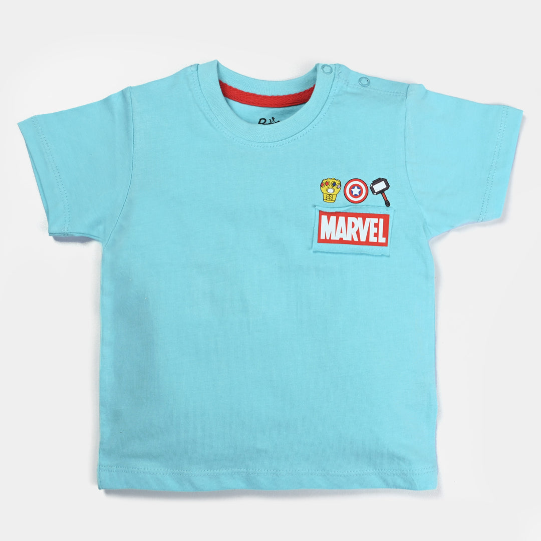 Infant Boys Cotton Jersey T-Shirt | T. Turquoise