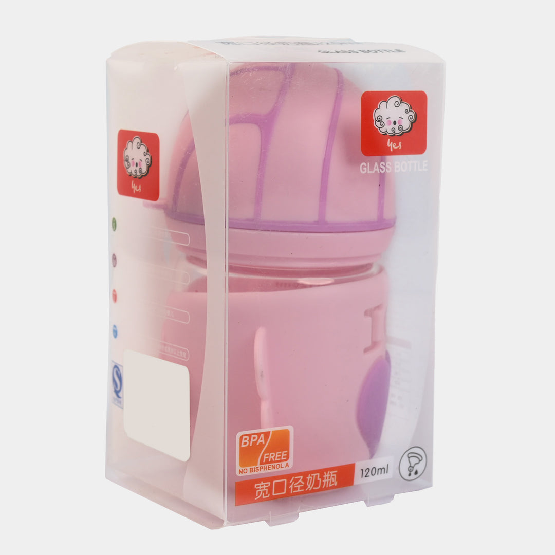 Glass Feeder Bottle 120Ml | Pink