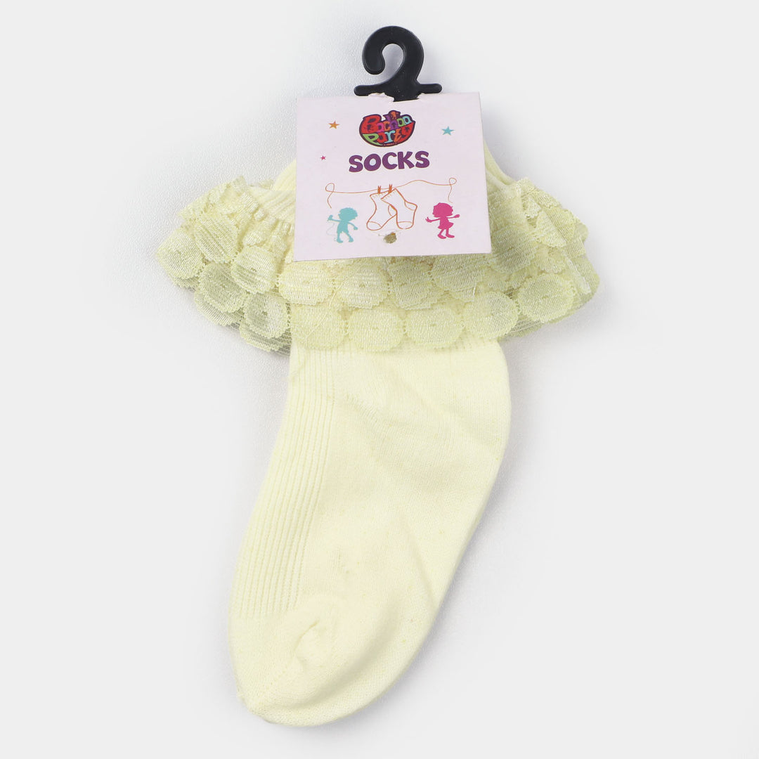 Girls Lace Frill Socks