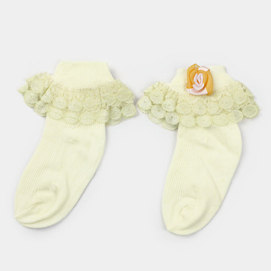 Girls Lace Frill Socks