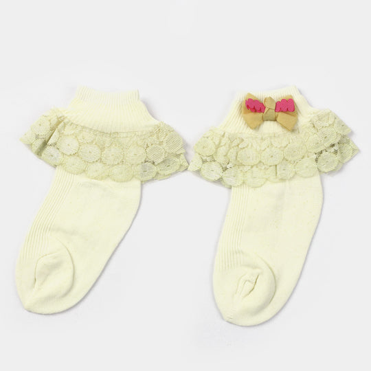 Girls Lace Frill Socks