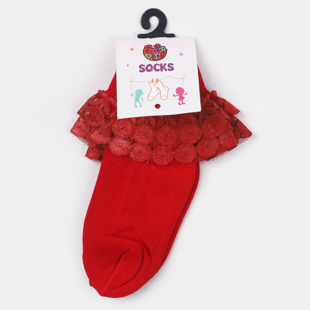 Girls Lace Frill Socks