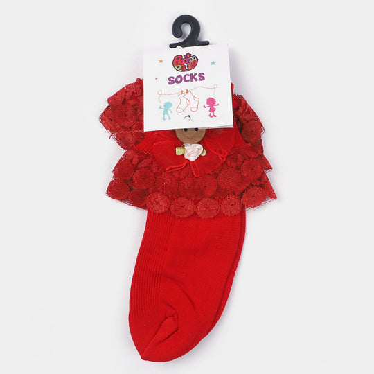 Girls Lace Frill Socks