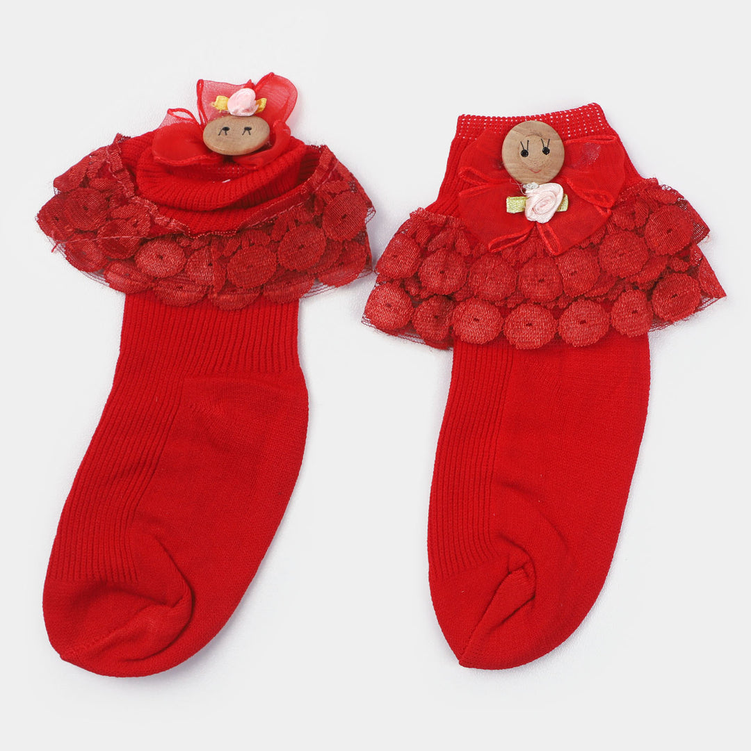 Girls Lace Frill Socks