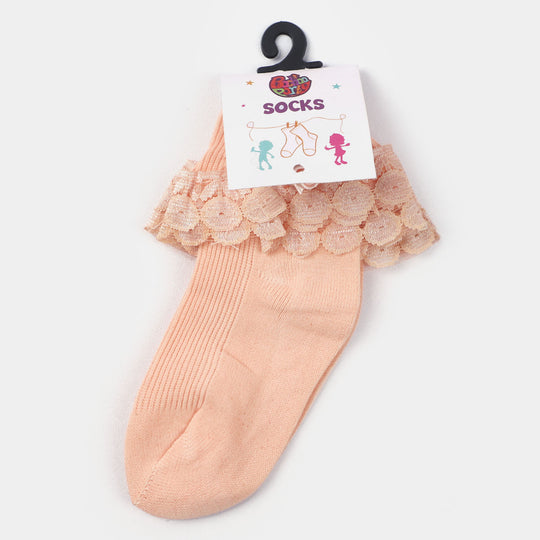 Girls Lace Frill Socks