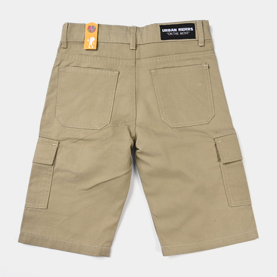 Boys Cotton Twill Short cargo -Sand