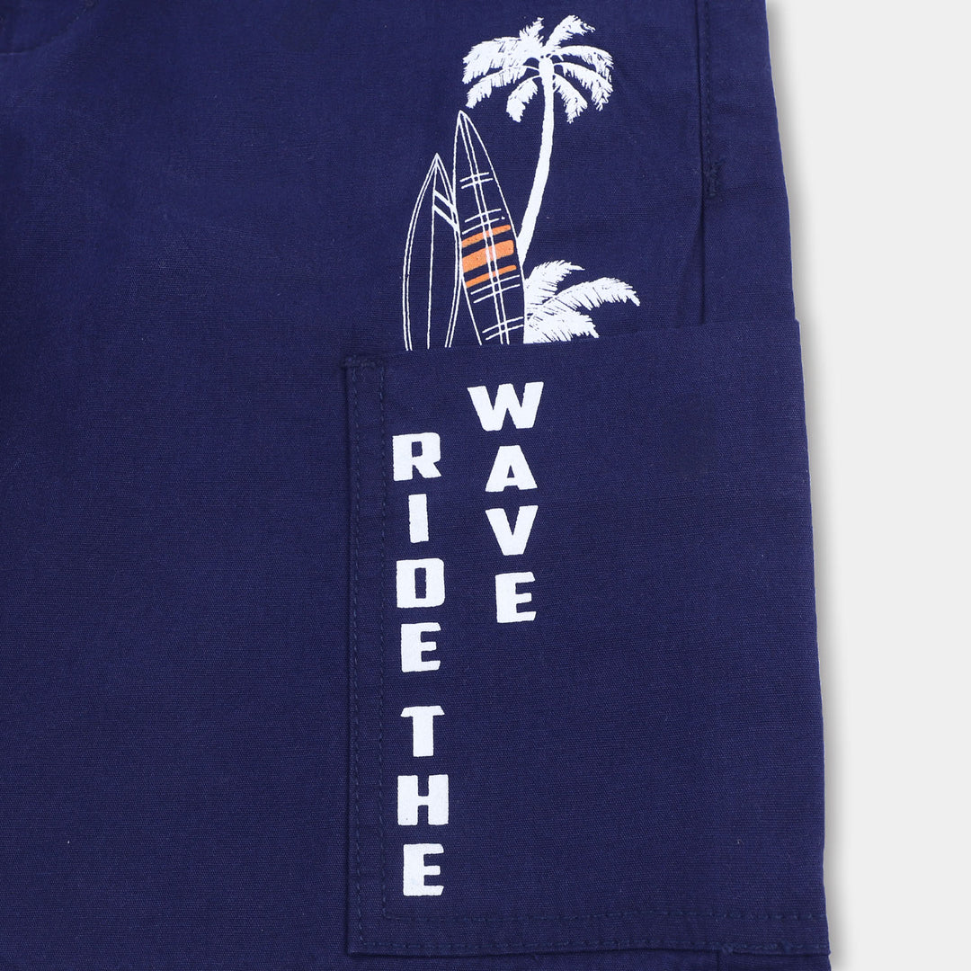 Boys Cotton Short Surf -NAVY