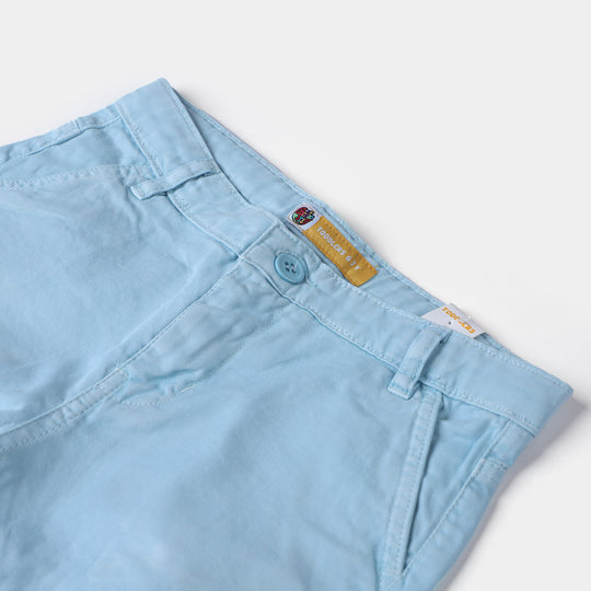 Boys Cotton Twill Short Basic-Sky Blue