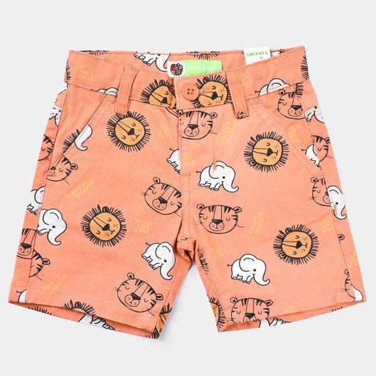 Infant Boys Cotton Short Animals -ORANGE