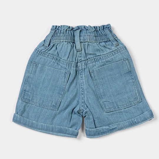 Infant Girls Denim rigid Short -Ice Blue