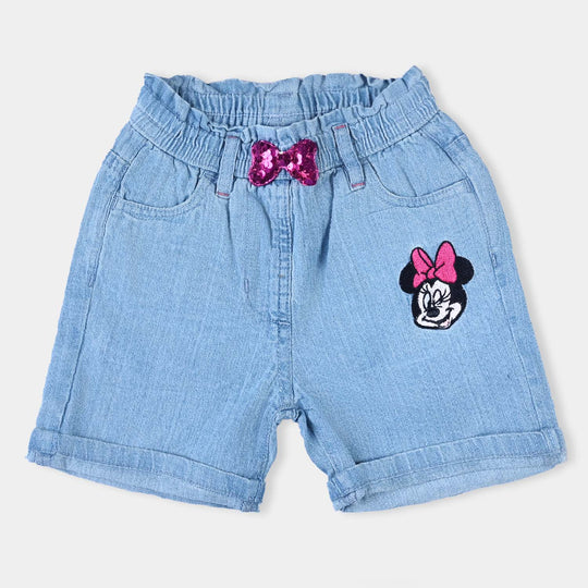 Girls Denim rigid Short -Ice Blue