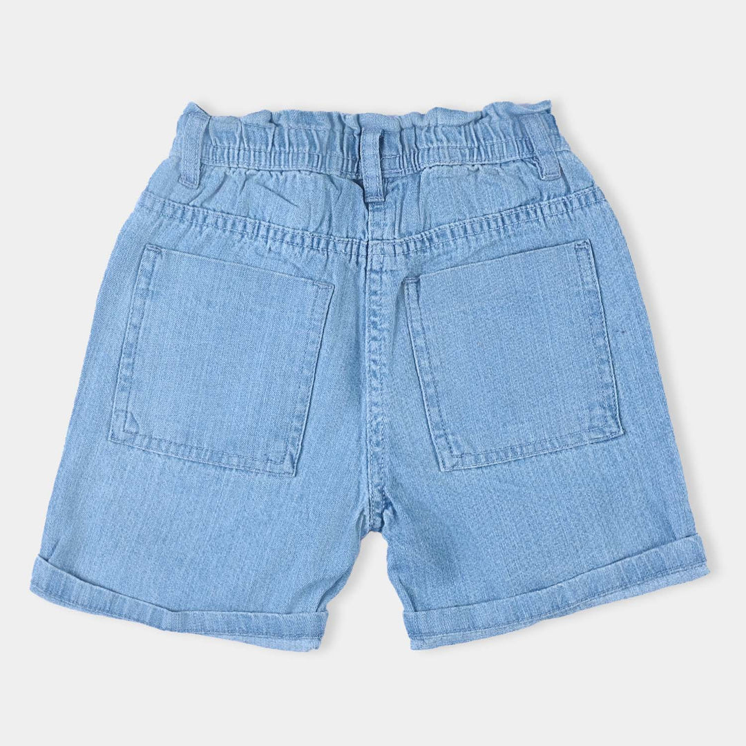 Girls Denim rigid Short -Ice Blue