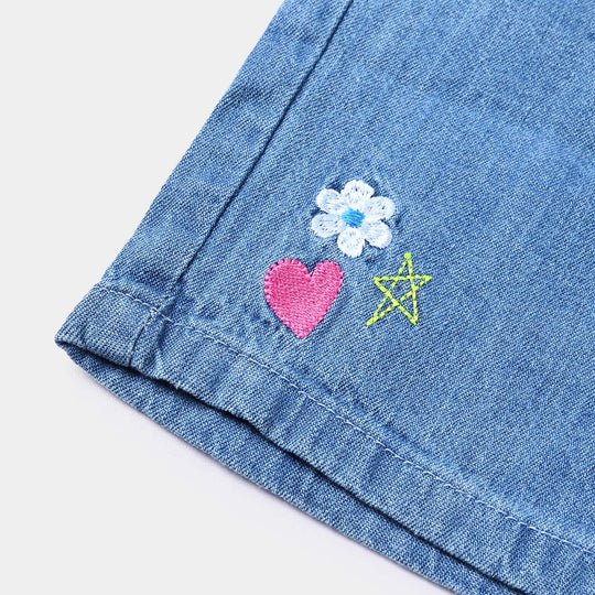 Girls Denim rigid Short Rainbow-Ice Blue