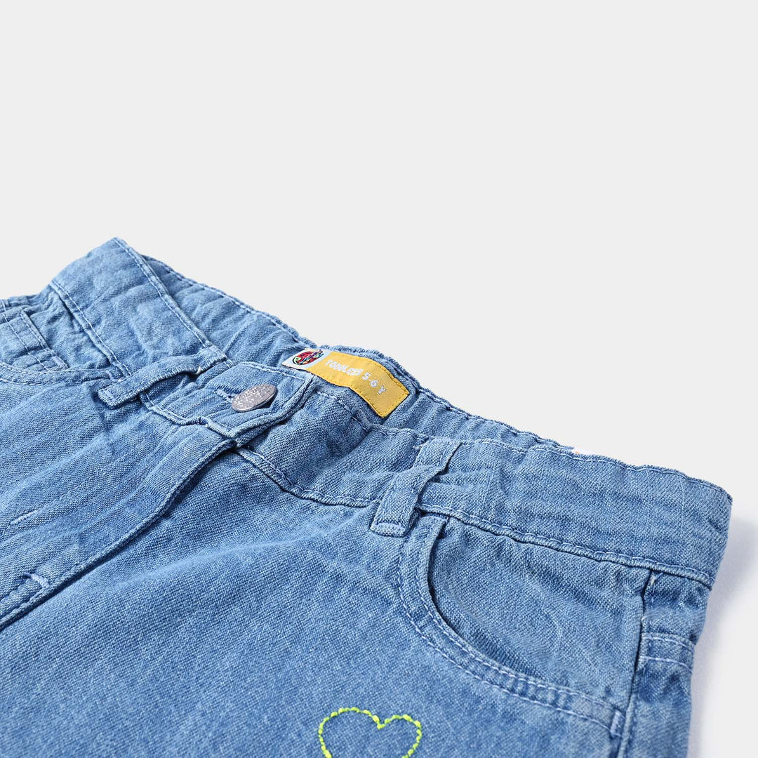 Girls Denim rigid Short Rainbow-Ice Blue