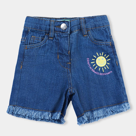 Infant Girls Denim rigid Short Sun  Mid-Blue