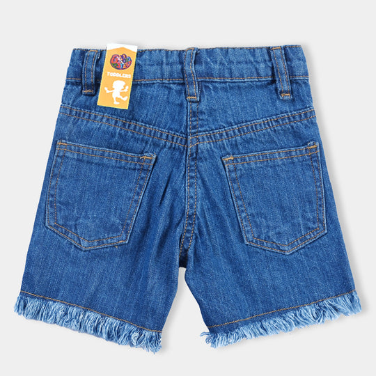 Girls Denim rigid Short Sun - Mid-Blue