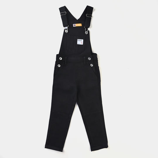 Boys Cotton Twill dungaree Creative-BLACK