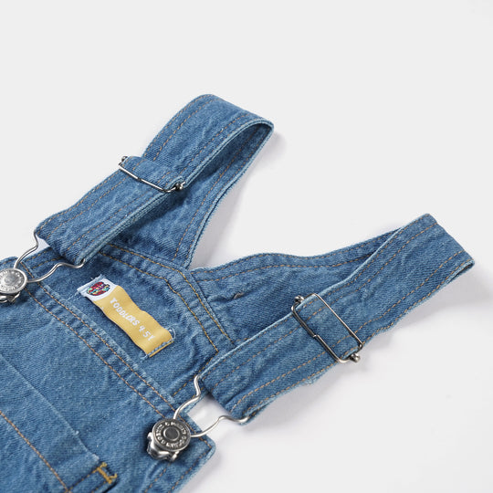 Boys Denim rigid dungaree EMB-Ice Blue