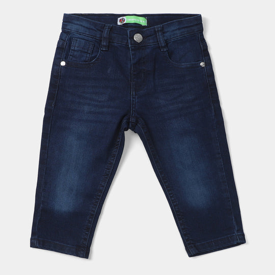 Infant Girls Denim Stretch Pant Basic - Mid Blue