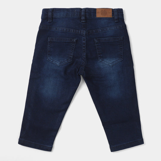 Infant Girls Denim Stretch Pant Basic - Mid Blue