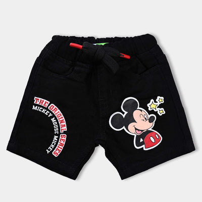 Infant Boys Denim Short Original Mickey-BLACK