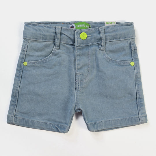 Infant Boys Denim Stretch Short | Ice Blue