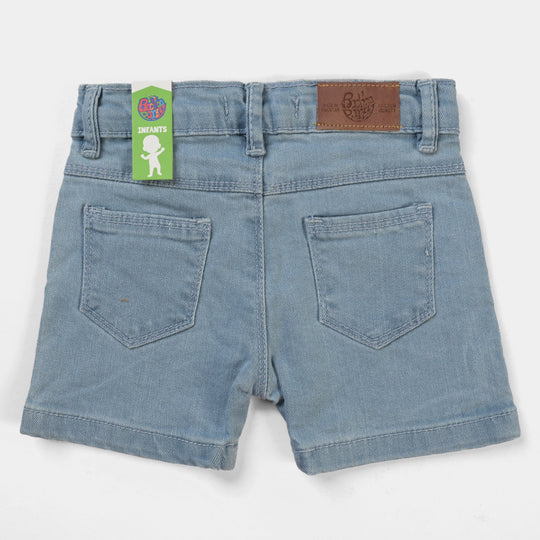 Infant Boys Denim Stretch Short | Ice Blue