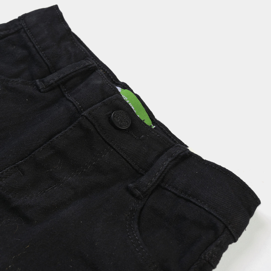 Infant Boys Denim Stretch Short | Black