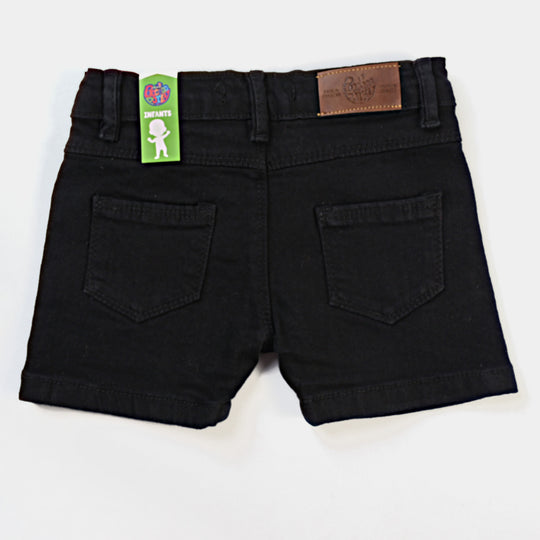 Infant Boys Denim Stretch Short | Black