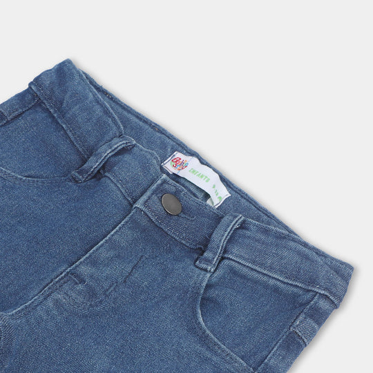 Infant Boy's Denim Stretch Pant Raw Some -Mid-Blue