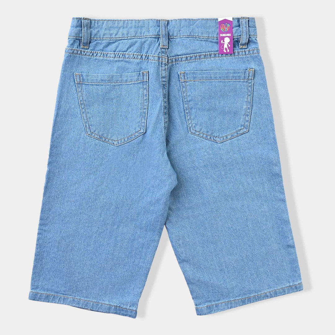 Boys Denim rigid Short Break-Mid Blue