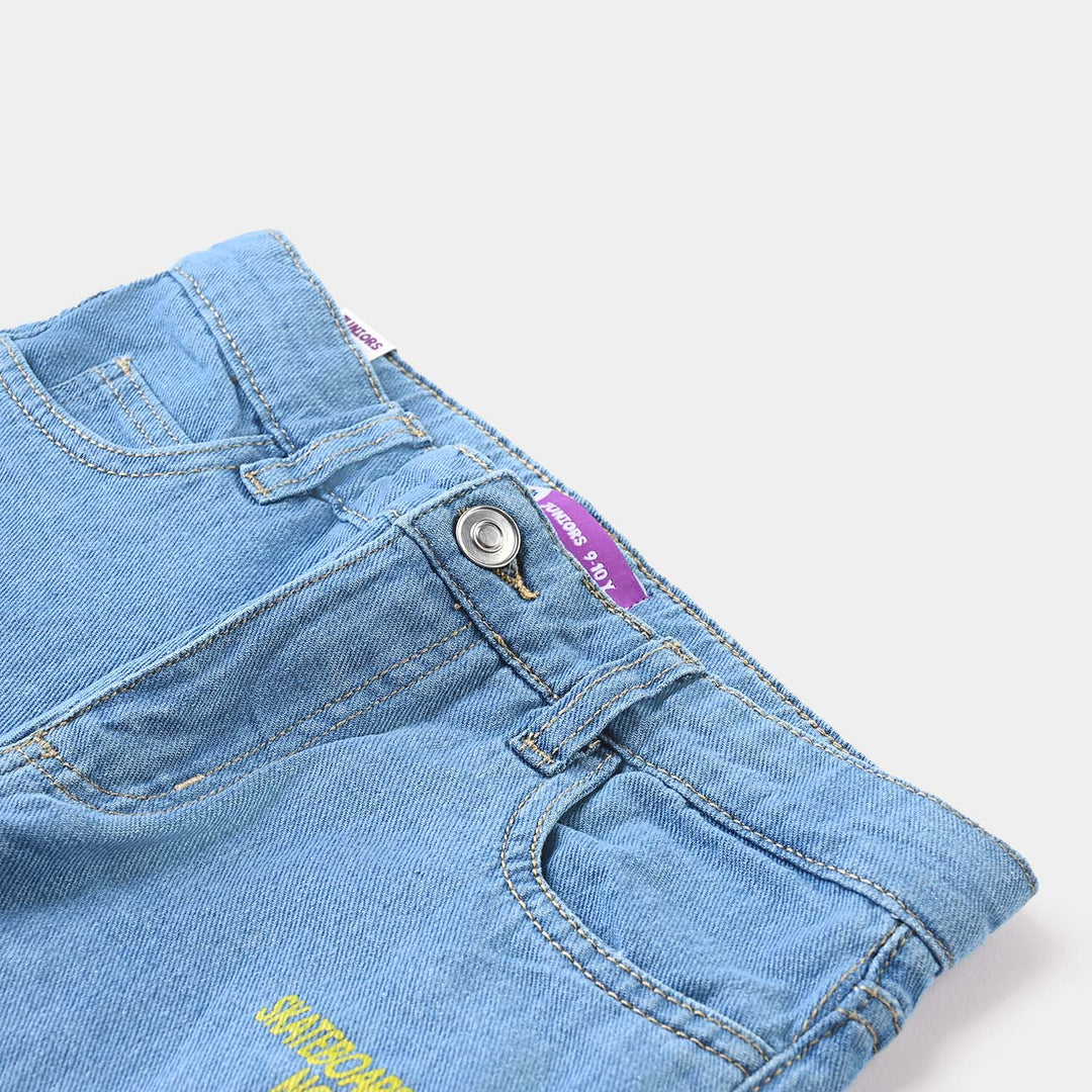 Boys Denim rigid Short Break-Mid Blue