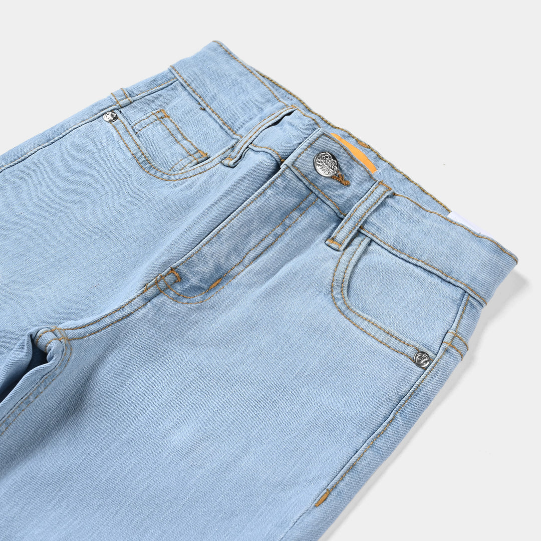 Boys Denim Stretch Pant Basic | Ice Blue