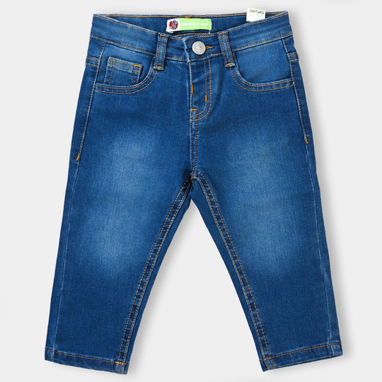 Infant Boys Denim Stretch Pant Basic - Mid Blue