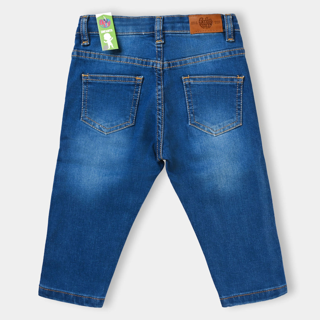 Infant Boys Denim Stretch Pant Basic - Mid Blue