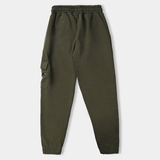 Teens Boys Fleece Color Sets Trouser Military-Olive