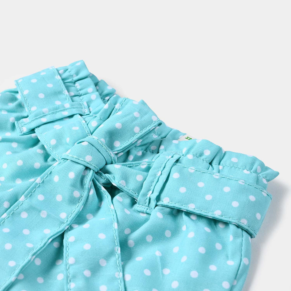 Infant Girls Cotton Viscose Short Sea World-Aqua Green