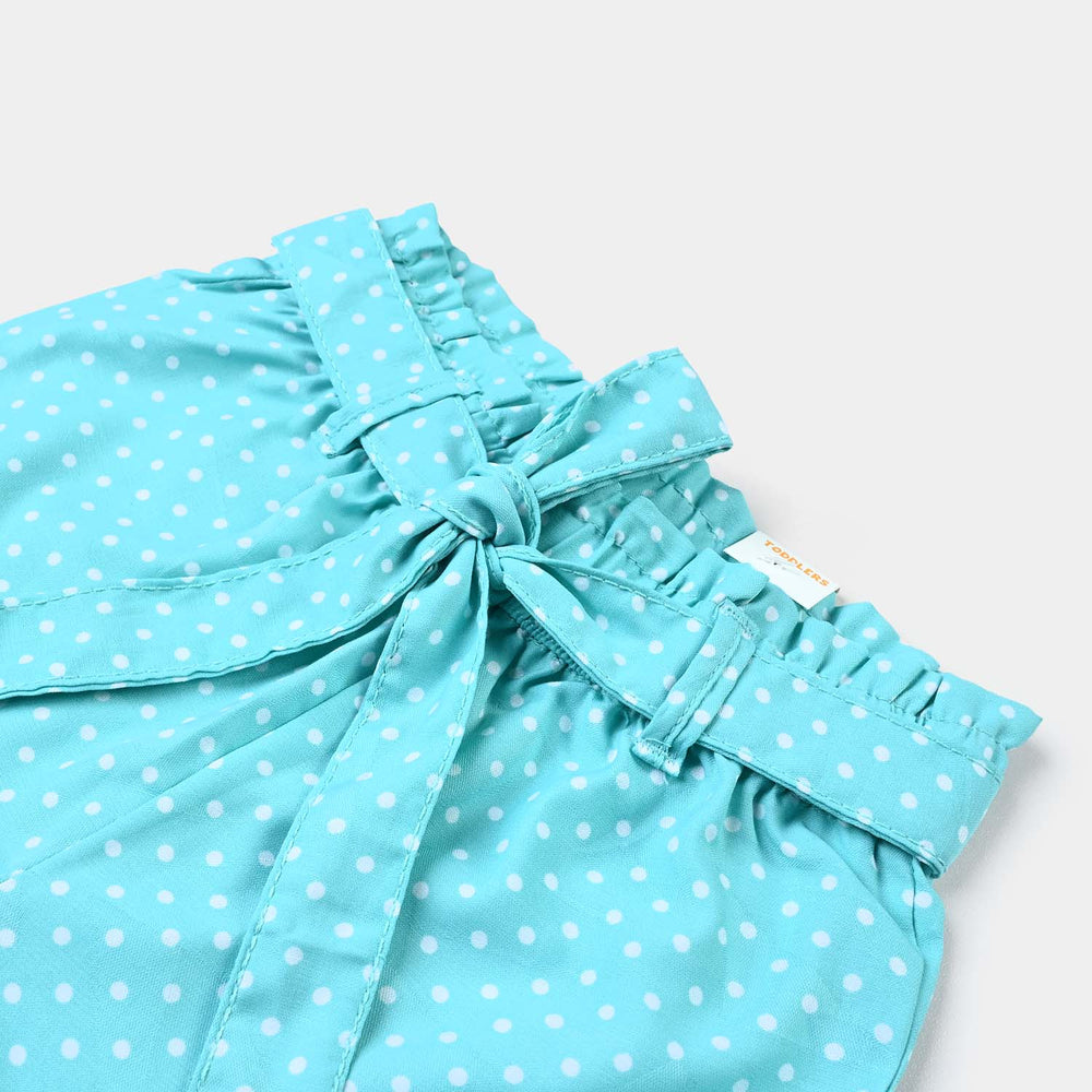 Girls Cotton Viscose Short Sea World-Aqua Green