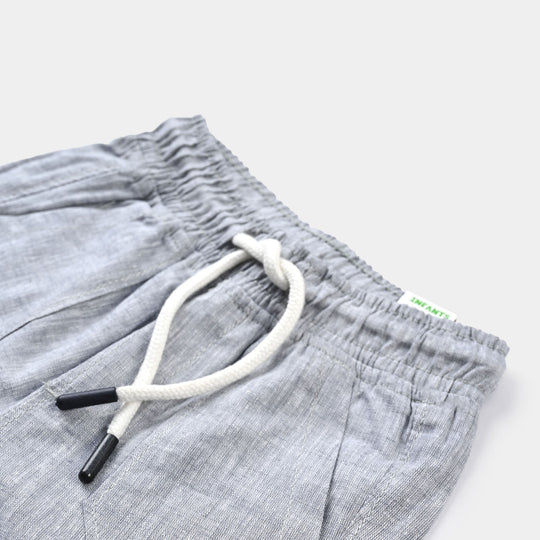 Infant Boys Linen Viscose Short Super Cool-Grey