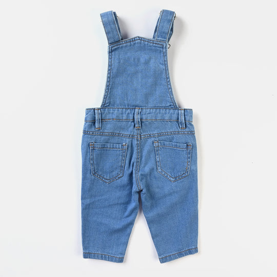 Infant Boys Denim rigid Dangri Character -Ice Blue